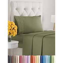 CGK Twin Size 3 Piece Sheet Set - Comfy Breathable & Cooling Sheets - Hotel Luxury Bed Sheets - Deep Pockets, Easy-Fit, Soft & Wrinkle Free Sheets