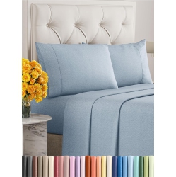 CGK Full Size 4 Piece Sheet Set - Comfy Breathable & Cooling Sheets - Hotel Luxury Bed Sheets-Deep Pockets, Easy-Fit, Soft & Wrinkle Free Sheets