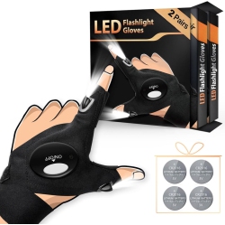 YOULIGHTS Led Flashlight Gloves for Adult Men And Great Christmas, Holiday Gifts for Dad, HUSBand And Boyfriend