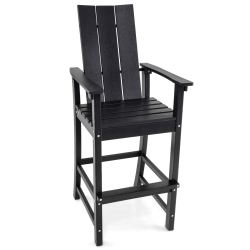 COSTWAY Tall Adirondack Chair With Ergonomic Backrest Armrests & Footrest for Backyard