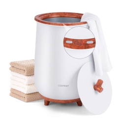 COSTWAY 23L Bathroom Towel Warmer Bucket 4 Timer With Fragrance Holder & 3-Level Heating