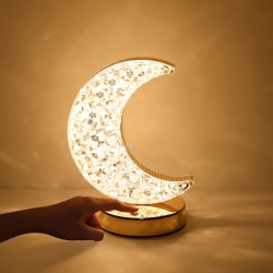 YOULIGHTS Moon Lamp, Decorative Table Lamp, Cute Night Light, 3 Color Mode Rechargeable, Dimmable Cordless Touch Lamp for Kids Room, Bedroom, As