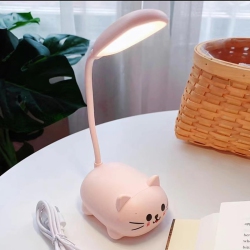 YOULIGHTS Led Table Lamp, Mini Cat Night Light, Portable Led Desk Lamp, Cute Foldable USB Rechargeable Reading Lamp for Bedroom Kids Bedside Study