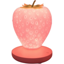 YOULIGHTS Strawberry Night Light- Led Cute Silicone Strawberry Lamp - USB Rechargeable - 3 Modes Touch Bedside Color Changing Lamp for Valentine's