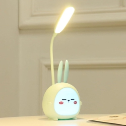 YOULIGHTS Cute Night Light, Portable Mini Rabbit Led Table Lamp, Foldable USB Rechargeable, Suitable for Reading Lamp, Bedroom, Study Room And
