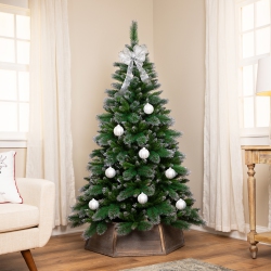 NORTHLIGHT Two-Tone Spruce Pine Glitter Tip Medium Artificial Christmas Tree - 6' - Unlit