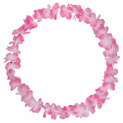 NORTHLIGHT 18" Pink And 2 Flower Halloween Lei Costume Accessory In White