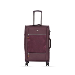 EMBLEM Duster 28 Inch Checkin Softside Spinner Luggage, 1200D Lightweight With 360 Degree Wheels, Expandable Trolley Bag, Wine