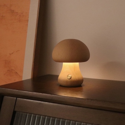 YOULIGHTS Mushroom Lamp, Cute Small Bedside Table Lamp, Rechargeable Portable Night Light, Suitable for Bedroom, Home Decoration, Can Be Used As A