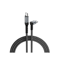 JSAUX 90 Degree USB C to USB C Cable 10Ft, 60W Right Angle Type C Pd Fast Charge Cord Specially Designed for Games, Compatible \w Steam Deck, Switch