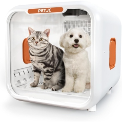 PETJC Automatic Pet Dryer Box for Cats and Small Dogs, Ultra Quiet Dog Hair Dryer 71L Capacity with Smart Temperature Control and 360 Drying
