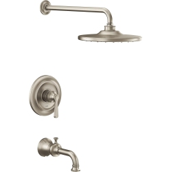 MOEN Uts244203Epbn Colinet M-Core 3-Series 1-Handle Tub And Shower Trim Kit, Valve Required, Brushed Nickel