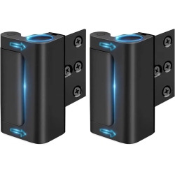 STANZ (TM) 2PCs Home Security Door Lock In Black