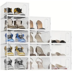 LIVEARTY Foldable Space-Saving Shoe Rack for Sneaker