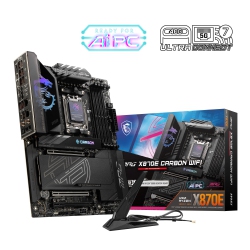 MSI Mpg X870E Carbon Wifi W/ Ddr5, 2X PCie 5.0 X16, 4X M.2 Slots, 7.1 Audio, 5GB + 2.5GB Lan, Wi-Fi 7