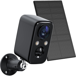 FOAOOD Security Camera Wireless Outdoor Solar - Camera- In Black