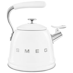 Smeg 50's Style Stovetop Kettle - 2.3L - Red/Stainless Steel