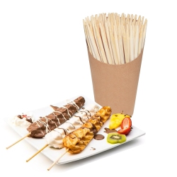 ALDKITCHEN Ac_St5 Bamboo Sticks | Wooden Skewers for Corn Dogs, Candy Apples | 5.5-Inch