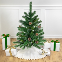 NORTHLIGHT Two Tone Buckeye Glitter Pine Full Artificial Christmas Tree - 3' - Unlit