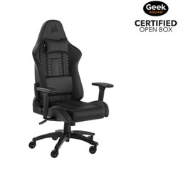 Open Box - Corsair TC100 RELAXED Ergonomic Leatherette Gaming Chair (2023) - Black
