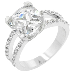 JGI Double Band Cubic Zirconia Engagement Ring In Multicolor
