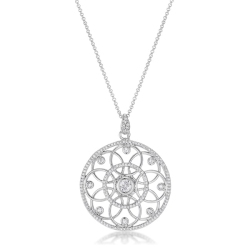 JGI 1.4 Ct Pendant Necklace With Interlocking Circles And Cz In Multicolor
