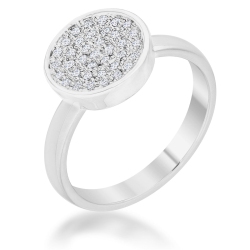 JGI 0.2Ct Cz Pave Circle Ring In Multicolor