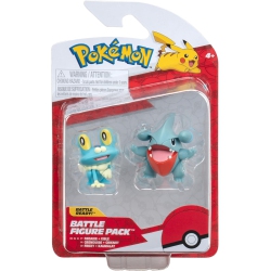 JAZWARES Pokemon Gible And Froakie 2-In Battle Figure Set 2-Pack