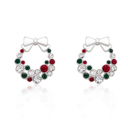 JGI Holiday Crystal Earrings In Multicolor