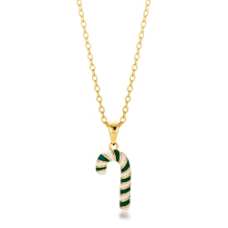 JGI Enamel Candy Cane Necklace In Multicolor