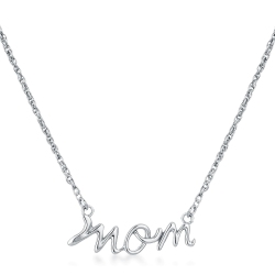 JGI Mom Script Necklace In Multicolor