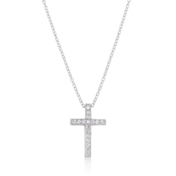 JGI Cubic Zirconia Bling Cross Pendant In Multicolor