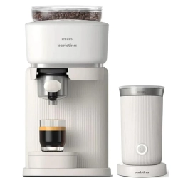 PHILIPS - Baristina Espresso Machine, 16 Bars Of Pressure, Milk Frother Included In White