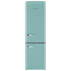 RETRO BY UNIQUE 23" 9 Cu. Ft. Bottom Freezer Refrigerator (Ugp-275L T Ac) - Ocean Mist In Turquoise