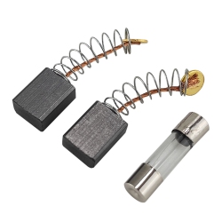 GORILLAROCK Replacement Brushes for Grain Mills | Motor Brush Set | 2 PCs + 1 Fuse | 110V