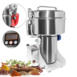 ALDKITCHEN Ap-S1000D Electric Grain Mill Commercial | 1000G | Swing Type Grain Grinder Mill | Stainless Steel | 110V
