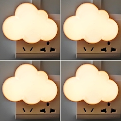 YOULIGHTS 4Pack Sensor Led Night Light Plug In Lamp Cloud Night Light Mini Pretty Night Lights for Adults Kids Nightlight