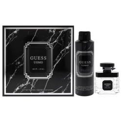 GUESS Uomo By for Men - 2 PC Gift Set 1.7OZ Edt Spray, 6OZ Deodorizing Body Spray