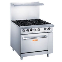 BRIKA EQUIPMENT Brika Bgr-6B Commercial 6 Burner Gas Range