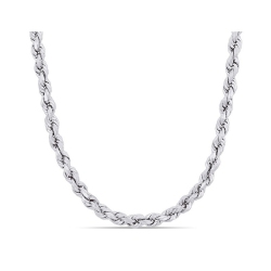 GEM AND HARMONY 18 Inch Rope Chain Necklace In Sterling (5Mm) In Silver