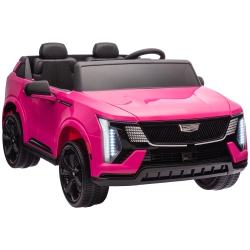 QABA 2-Seater Ride On Car, 12V 10Ah Cadillac Escalade Licensed Battery Powered Kids Electric Car \w Remote Control, 4 Spring Suspension Wheels