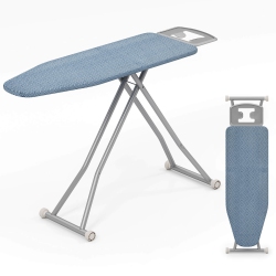 COSTWAY Foldable Ironing Board With 7 Adjustable Heights Heat & Scorch Resistant Fabric