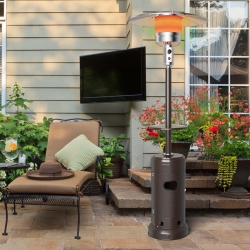 COSTWAY 50000 Btu Propane Patio Heater Standing Lp Gas Steel With Wheels