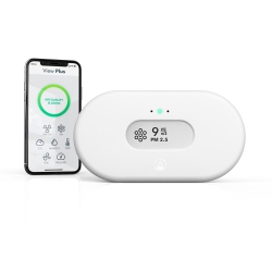 AIRTHINGS View Plus Battery Operated Complete Smart Indoor Air Quality Monitor With Pm2.5, Co2 And Radon