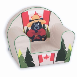 DELSIT Kids Couch for Toddlers - Canada Special Edition - Comfy Armchair for Children, Lightweight Foam Sofa And Reading Chair \w Removable Cover