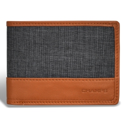 CHAMPS Denim Collection - Leather Center Wing Wallet In Multicolor