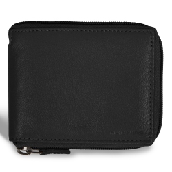 CHAMPS Onyx Collection - Leather Zip Around Wallet In Multicolor