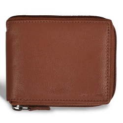 CHAMPS Onyx Collection - Leather Zip Around Wallet In Multicolor