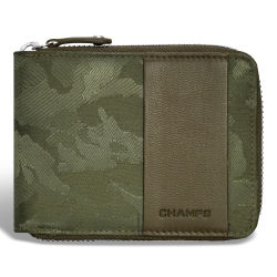 CHAMPS Camo Collection - Leather Zip Around Wallet In Multicolor