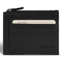 CHAMPS Onyx Collection - Leather Zip Card Case In Multicolor